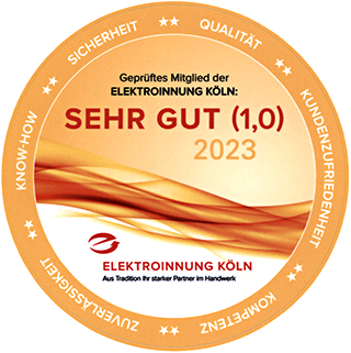 Geprüftes Mitglied der Elektroinnung Köln 2023