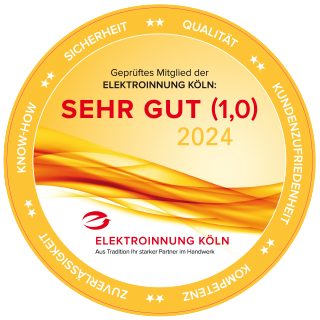 Geprüftes Mitglied der Elektroinnung Köln 2024
