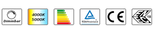 Prüfzeichen der LED-Leuchten